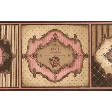 Pink French Chic Wallpaper Border