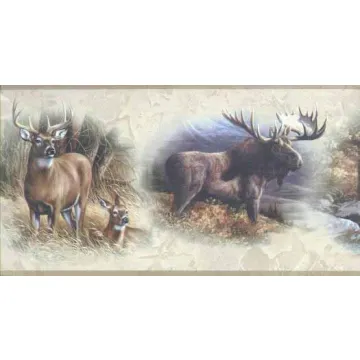 Wildlife Collage Wallpaper Border