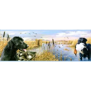 Black Labrador Wallpaper Border- 1 Roll Left