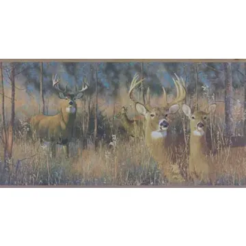 Buck and Doe Wallpaper Border