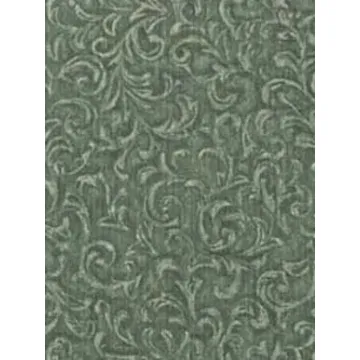 Green Scrolling Design Wall Paper