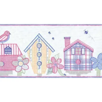 Quilted Houses Wallpaper Border