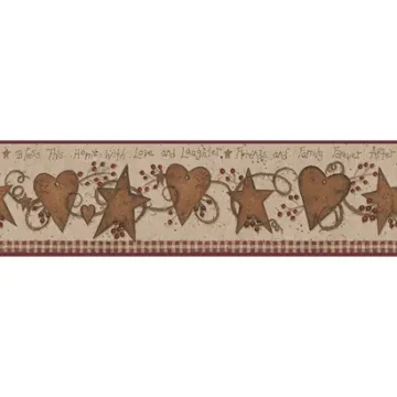 Welcome Home Love & Laughter Tin Star Border