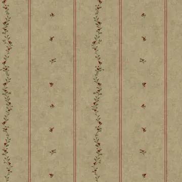 Welcome Home Mini Leaves Stripe Wallpaper