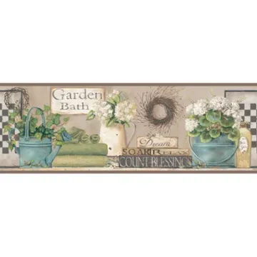 Welcome Home Garden Bath Border