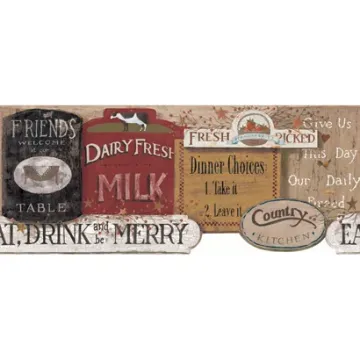 Welcome Home Country Kitchen Sign Border