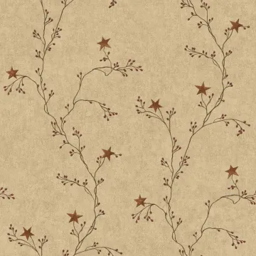 Welcome Home Star Berry Vine Wallpaper