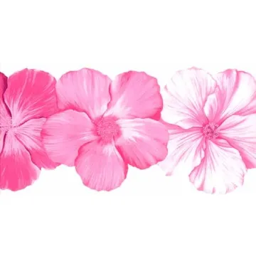 Pink Pansies Wallpaper Border