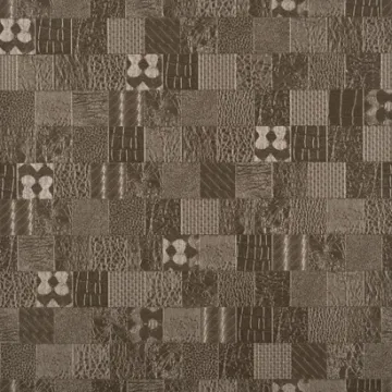 York Textures Patchwork Wallpaper Bronze