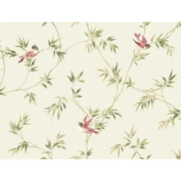 Ashford House Blooms Songbirds Wallpaper