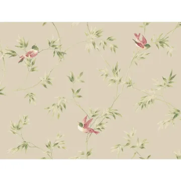 Ashford House Blooms Songbirds Wallpaper