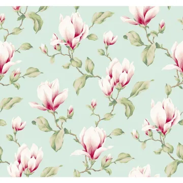 Ashford House Blooms Magnolia Branch Wallpaper
