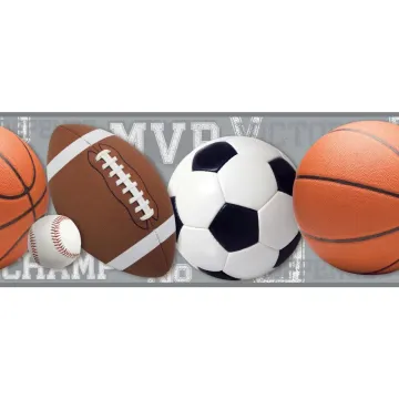 Boys Will Be Boys Sports Ball Border