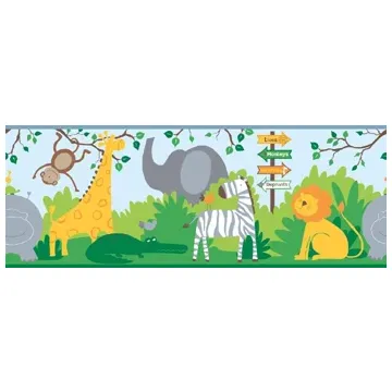 An Exotic Day at the Zoo Wallpaper Border ZB3207BD