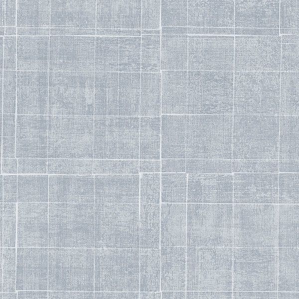 Light Blue Linen Grid Wallpaper G67458 Norwall